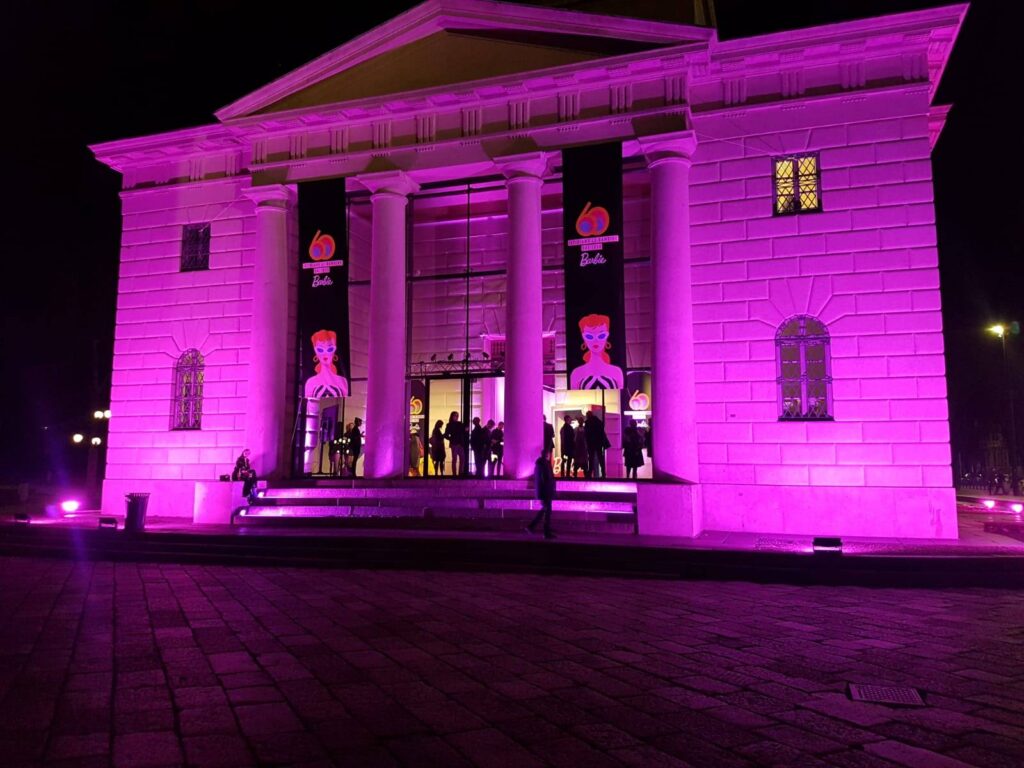 barbie 60° anniversario evento lighting design arco della pace milano dhs event solution