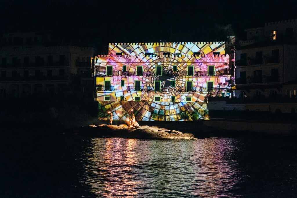 100 anni belmond villa sant'andrea taormina video mapping 3d dhs event solution