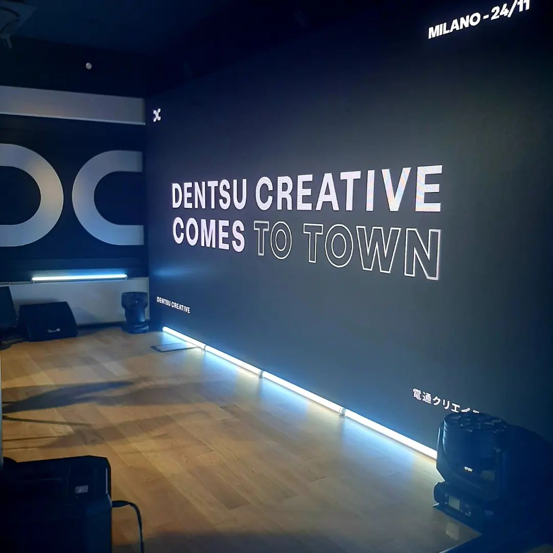 dentsu creative san babila milano dhs event solution lighting design
