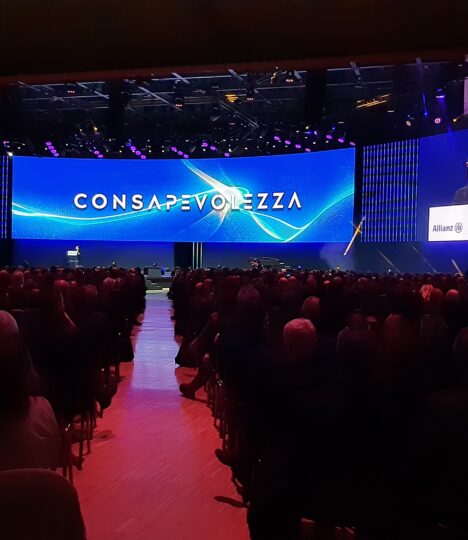 eccezionali consapevoli del nostro futuro allianz bank convention evento mico milano ledwall dhs event solution