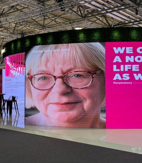 ers congress 2024 fiera di vienna stand chiesi farmaceutici ledwall produzione tecnica eventi service eventi soluzioni tecniche per eventi lighting design b2b roma milano messina