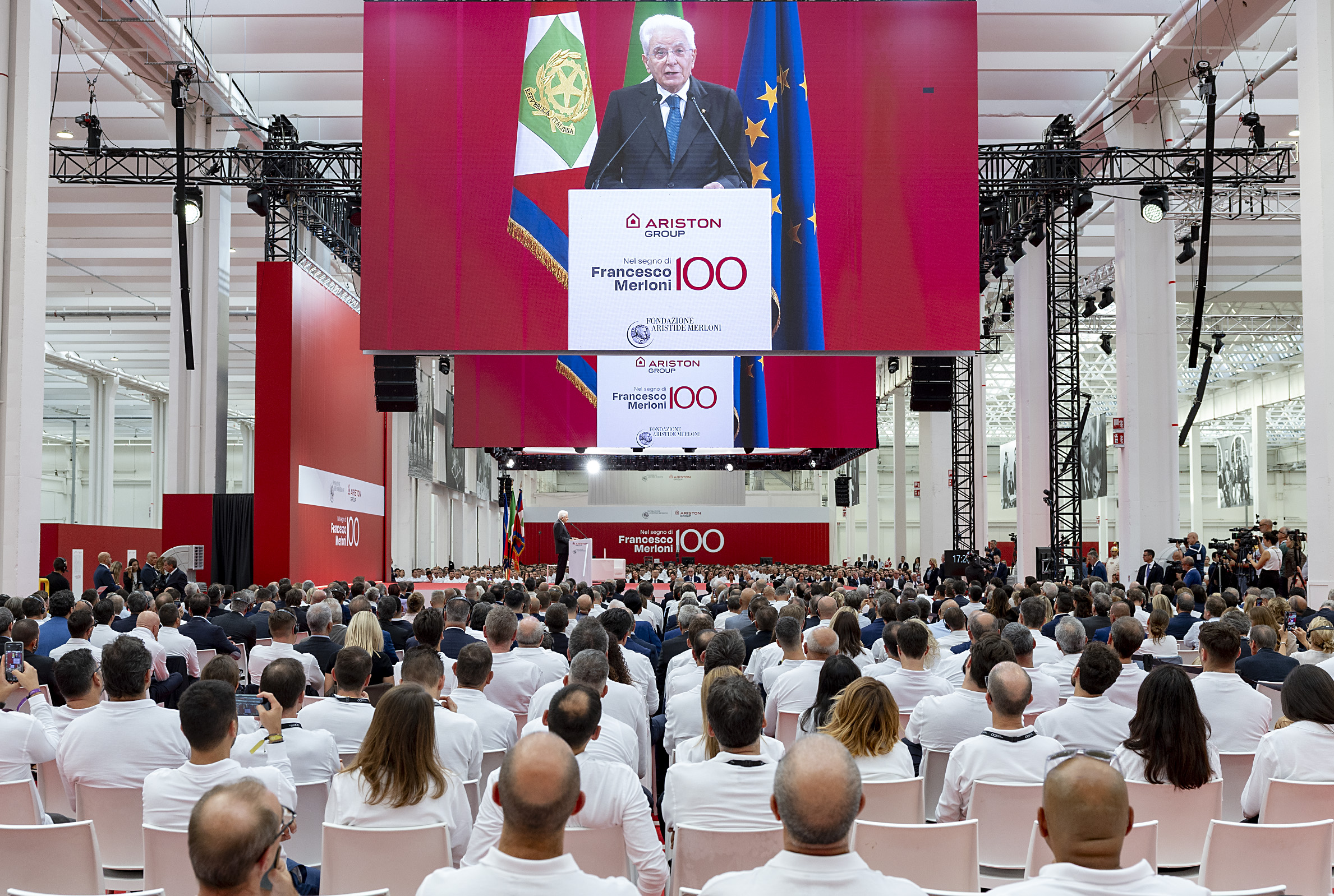 nel segno di francesco merloni centenario evento ariston fabriano dhs event solution produzione tecnica eventi