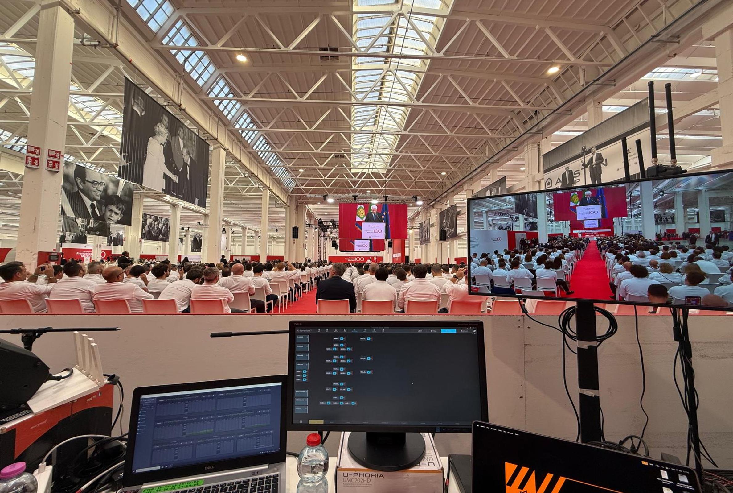 nel segno di francesco merloni centenario evento ariston fabriano dhs event solution produzione tecnica eventi