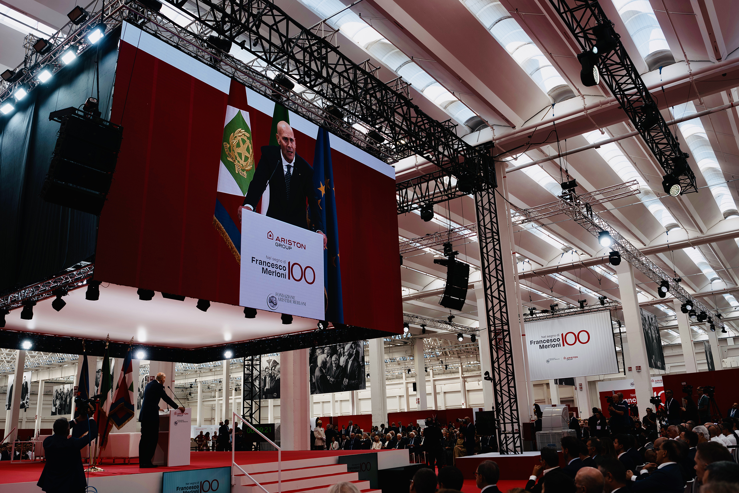 nel segno di francesco merloni centenario evento ariston fabriano dhs event solution produzione tecnica eventi